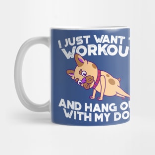 French Bulldog doing push ups Mug